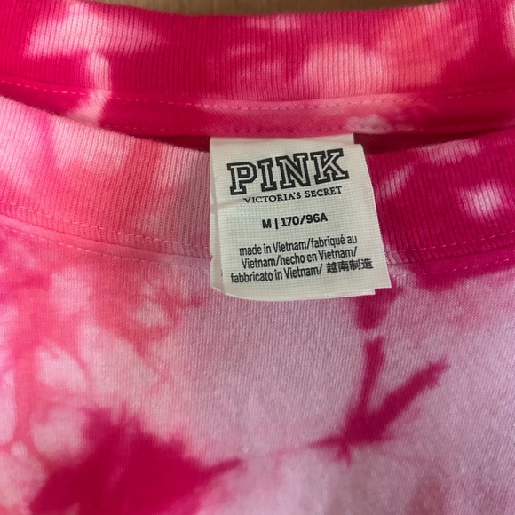 PINK Victoria's Secret Fuchsia Tie-Dye Top - Picture 3 of 3